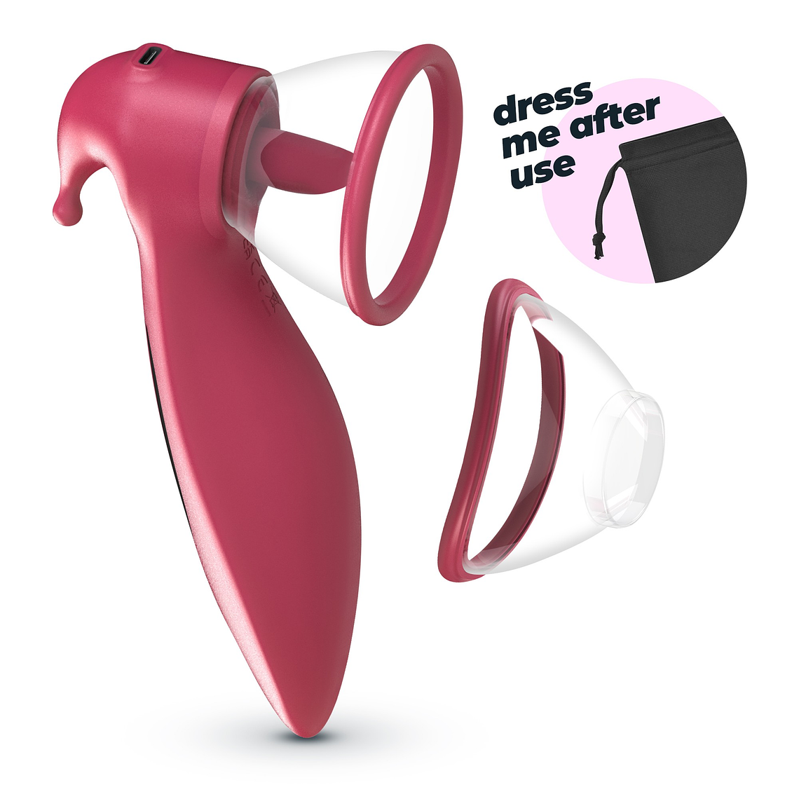 SACI ESTIMULADOR DE CLITÓRIS E MAMILOS COM SUCÇÃO CRUSHIOUS 7