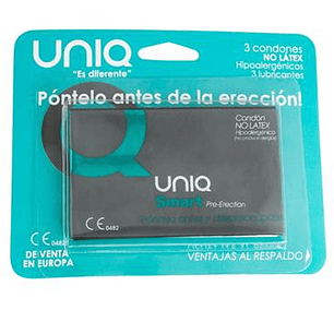  UNIQ Smart sem látex, pacote com 3 unidades