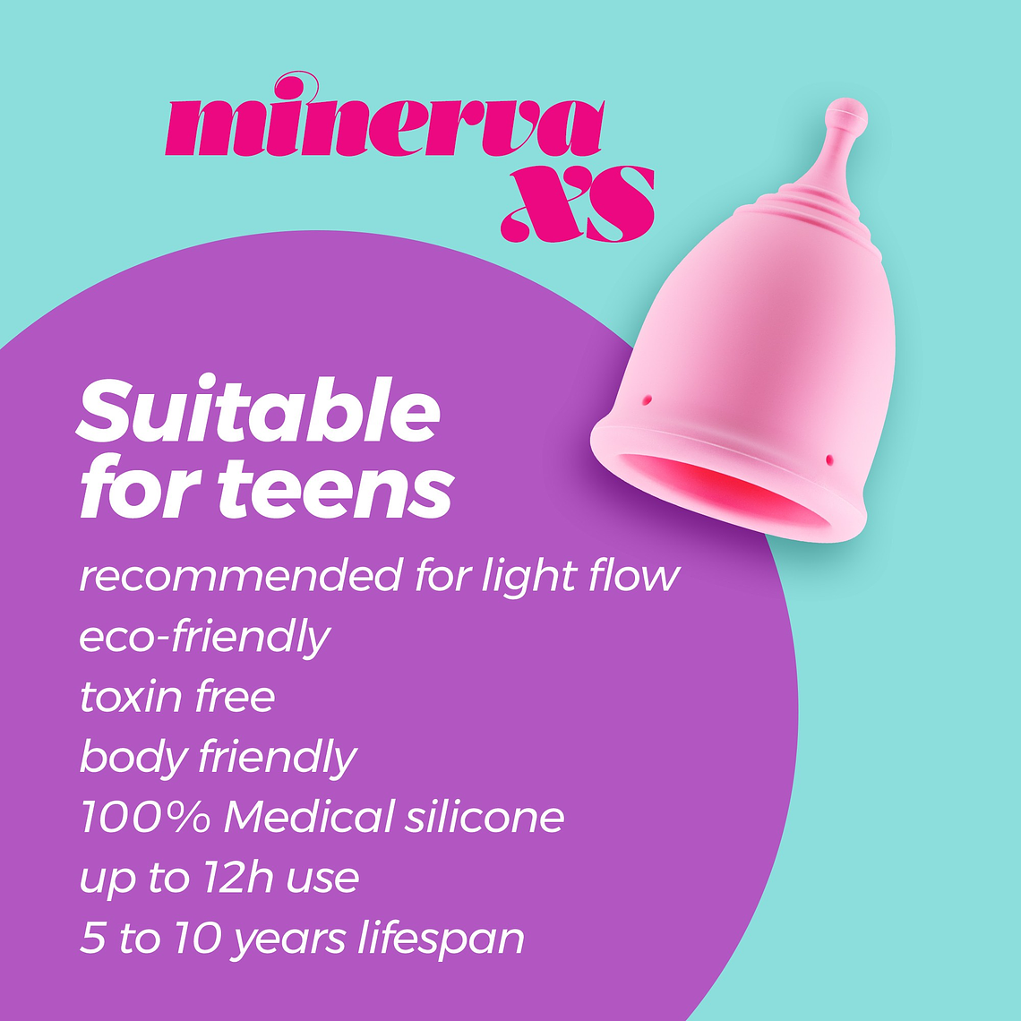 COPO MENSTRUAL MINERVA XS COM BOLSA CRUSHIOUS 5