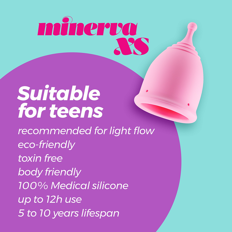 COPO MENSTRUAL MINERVA XS COM BOLSA CRUSHIOUS 5