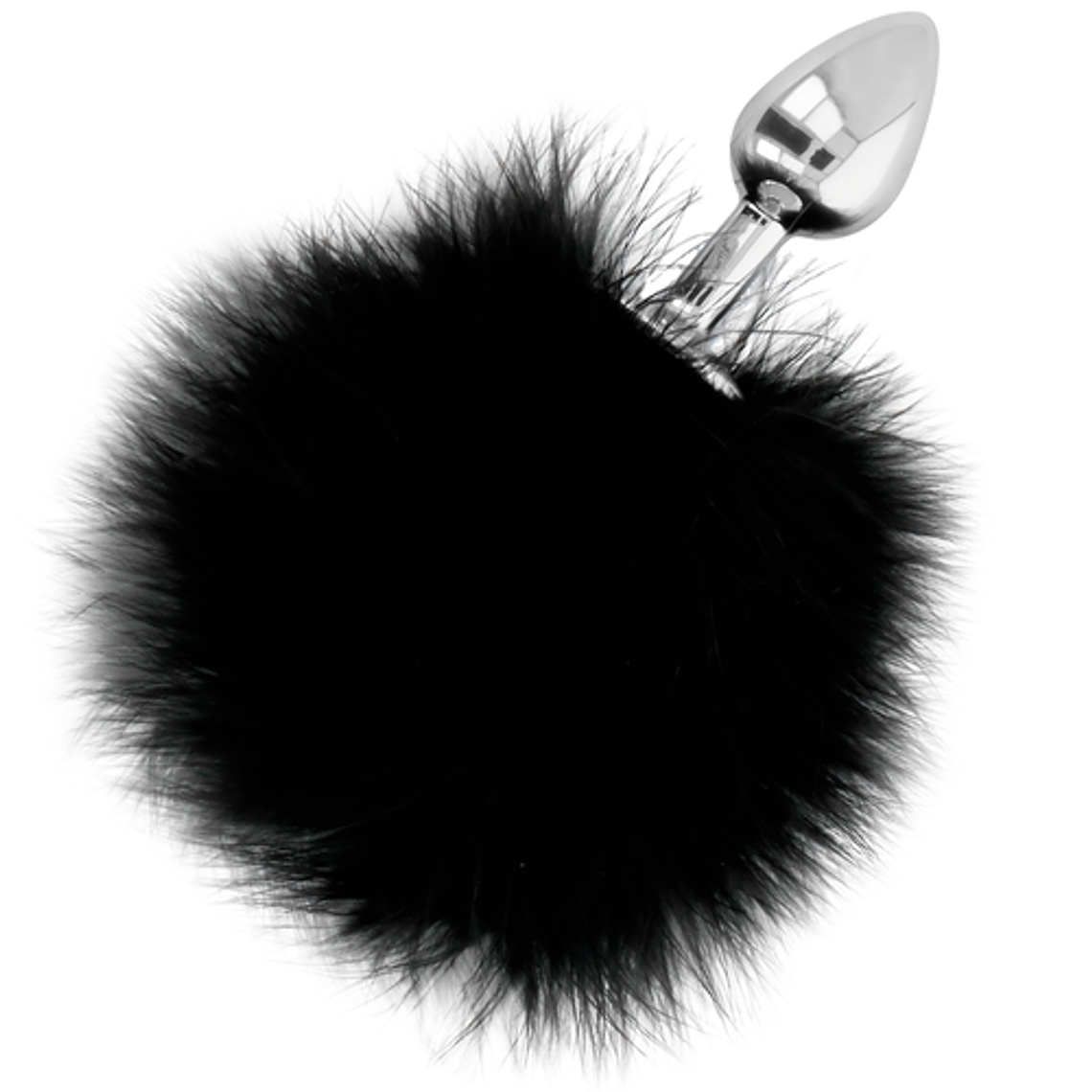 PLUG ANAL EXTRA COM CAUDA PRETA 7 CM 2
