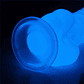 Dildo 21,5 cm com luz azul luminosa - Thumbnail 2