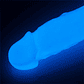 Dildo 21,5 cm com luz azul luminosa - Thumbnail 3