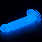 Dildo 21,5 cm com luz azul luminosa - Thumbnail 5