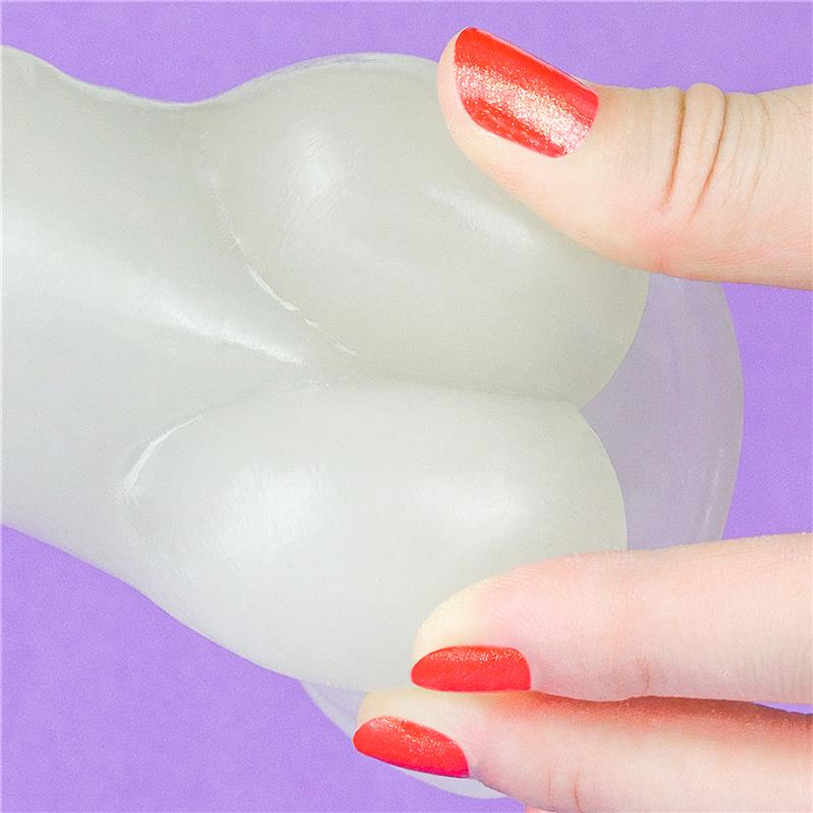 Dildo 21,5 cm com luz azul luminosa 8