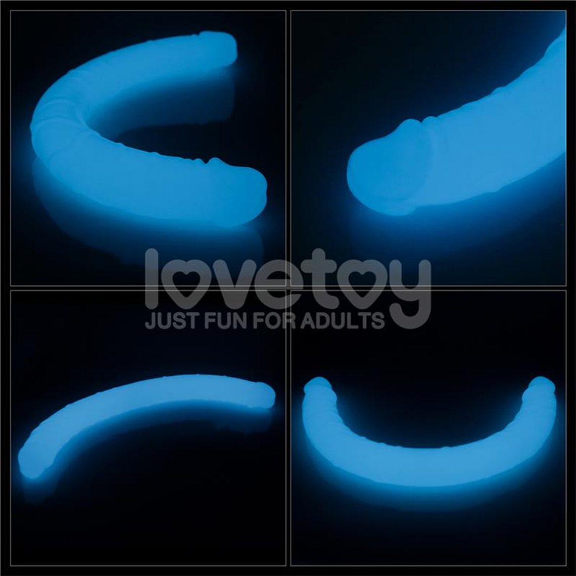  Vibrador Duplo Luminoso com Luz Azul 47 cm 7