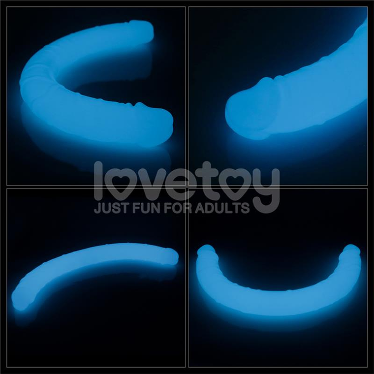  Vibrador Duplo Luminoso com Luz Azul 47 cm 7