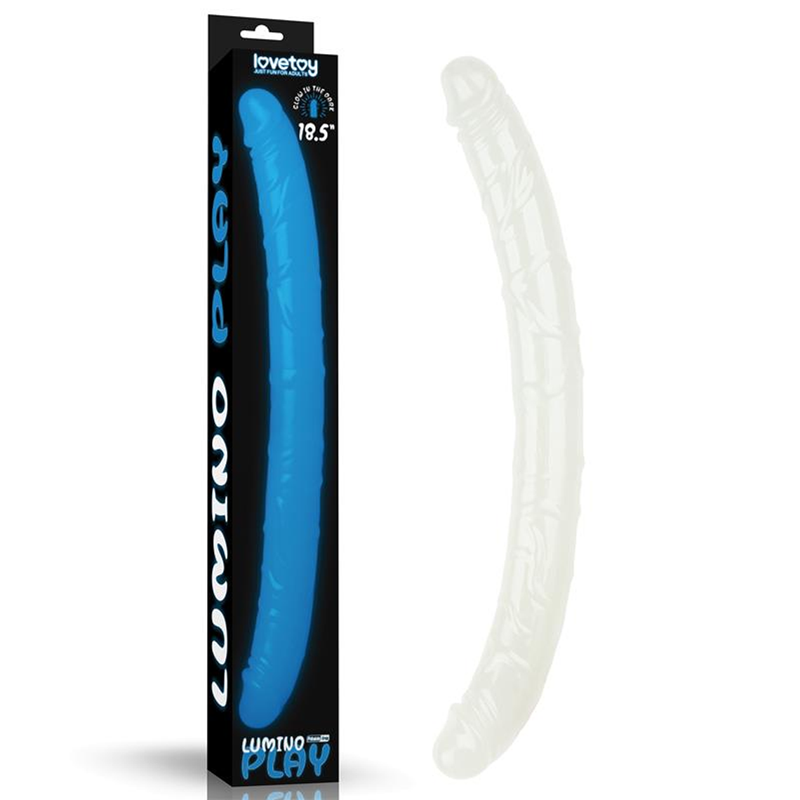  Vibrador Duplo Luminoso com Luz Azul 47 cm 1