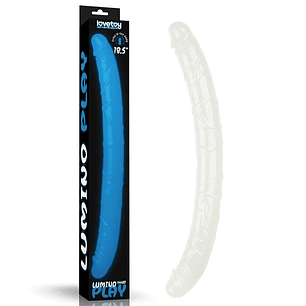  Vibrador Duplo Luminoso com Luz Azul 47 cm