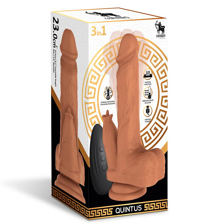 CENTAURO Quintus Dildo com vibração, impulso e movimento ondulatório de 360º 9