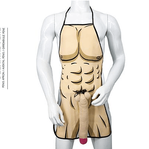 AVENTAL COM PÊNIS 3D MUSCULOSO E OUSADO