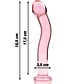 SÉRIE NEBULA DA IBIZA - MODELO 18 DILDO DE CRISTAL ROSA 18,5 CM -OU- 3,5 CM - Thumbnail 2