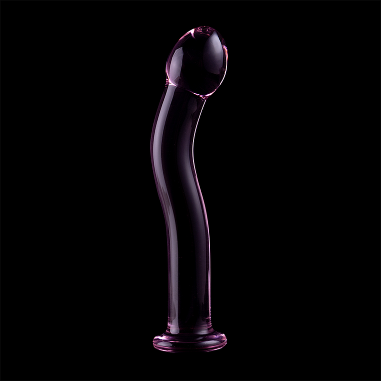 SÉRIE NEBULA DA IBIZA - MODELO 18 DILDO DE CRISTAL ROSA 18,5 CM -OU- 3,5 CM 3