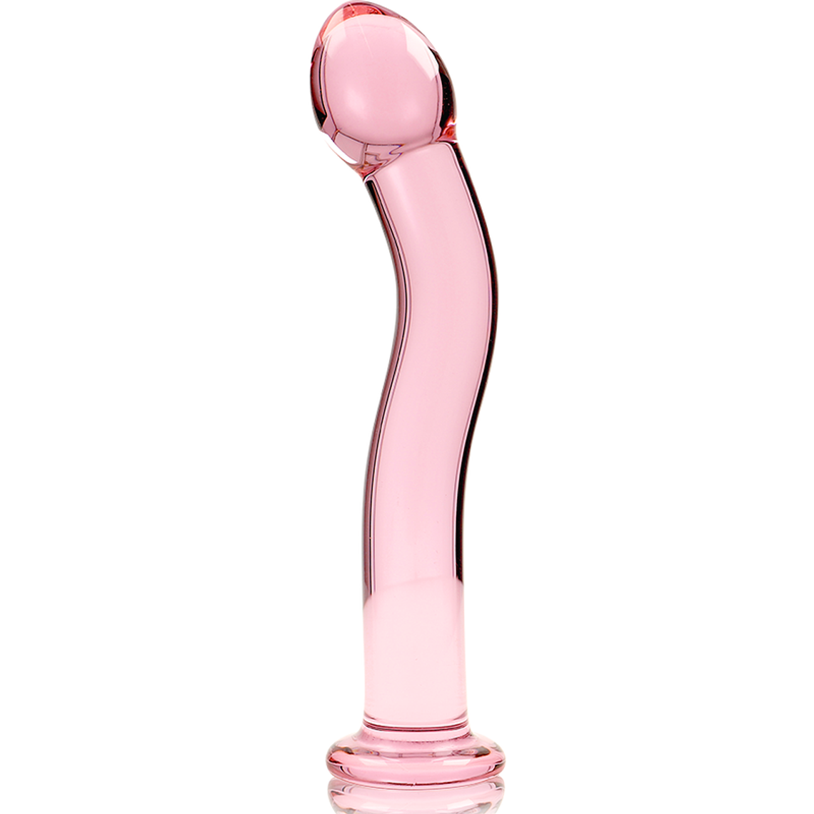 SÉRIE NEBULA DA IBIZA - MODELO 18 DILDO DE CRISTAL ROSA 18,5 CM -OU- 3,5 CM 5