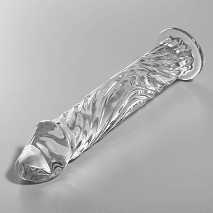 SÉRIE NEBULA DA IBIZA - MODELO 12 DILDO DE VIDRO TRANSPARENTE 17 CM -OU- 3,5 CM
