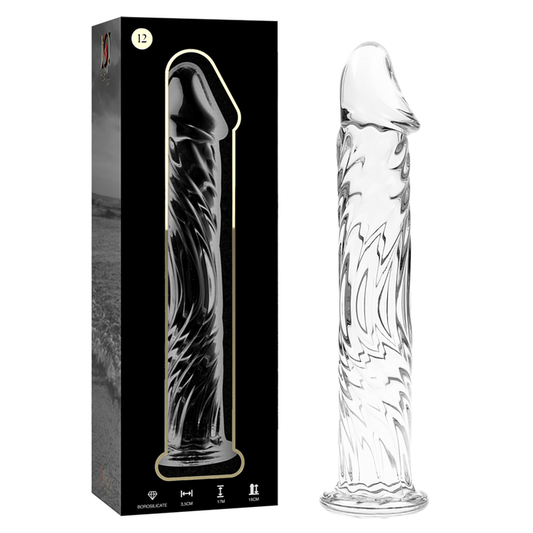 SÉRIE NEBULA DA IBIZA - MODELO 12 DILDO DE VIDRO TRANSPARENTE 17 CM -OU- 3,5 CM 6