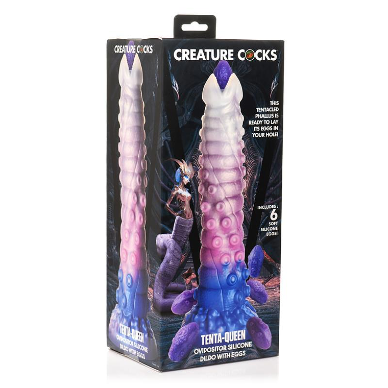 CREATURE COCKS Tenta-Queen Dildo Ovipositor com 6 Ovos 11