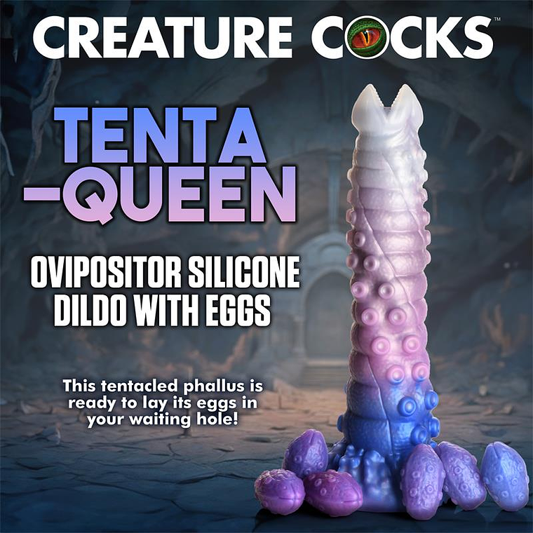 CREATURE COCKS Tenta-Queen Dildo Ovipositor com 6 Ovos 14