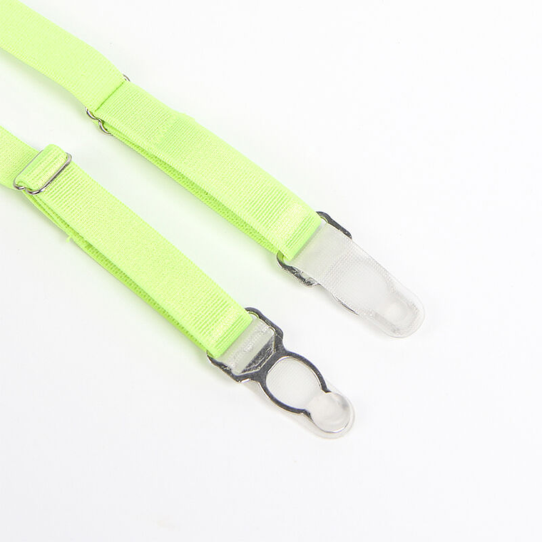 CONJUNTO DE SUTIÃ E LIGA DE RENDA VERDE E AZUL 4