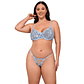 CONJUNTO DE SUTIÃ E CUECA COM BORDADO FLORAL AZUL CLARO  - Thumbnail 5