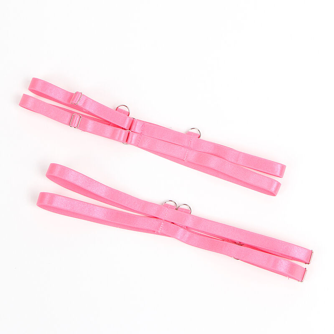 CONJUNTO DE SUTIÃ E LIGA DE RENDA ROSA E ROXO 14