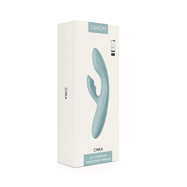 Vibrador Flexible Chika Turquoise Gray Svakom 11