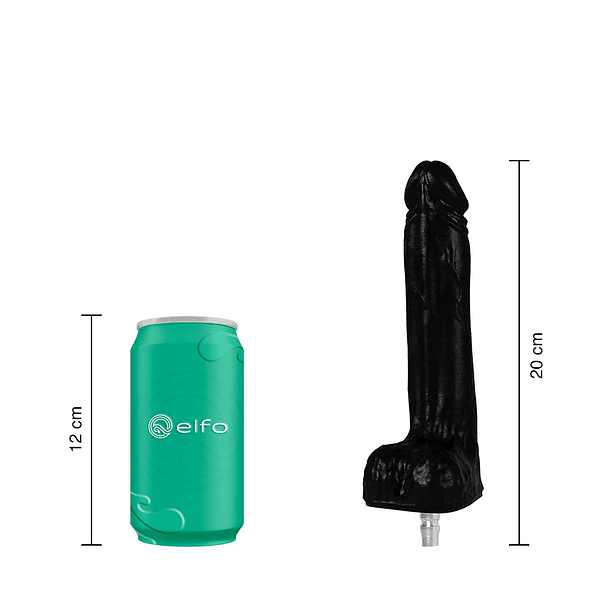 Dildo Paul Negro Compatible Con Lovense Machine 2