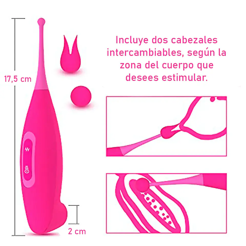 Succionador y Vibrador Estimulador Clítoris/Pezones Woody 2