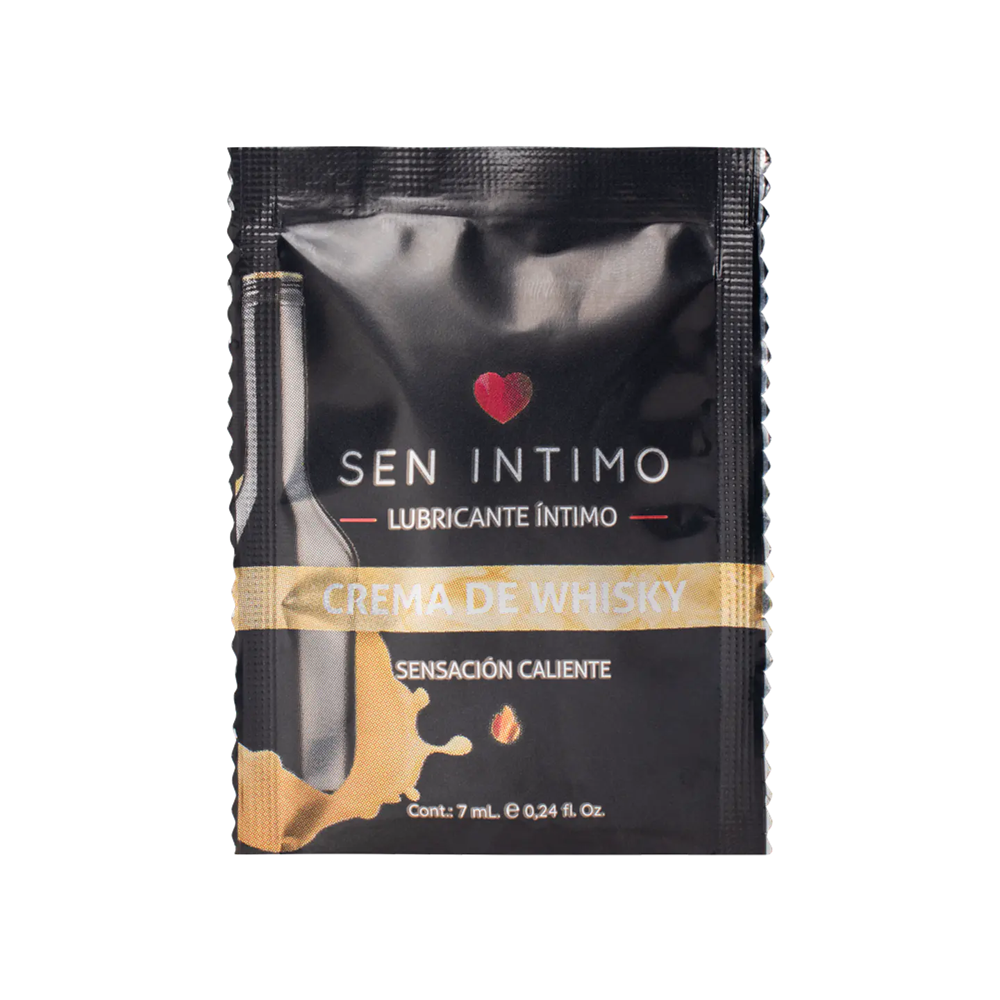 Sachet Lubricante Sabor Crema De Whisky - Efecto Calor Sen Intimo 7 ml 1