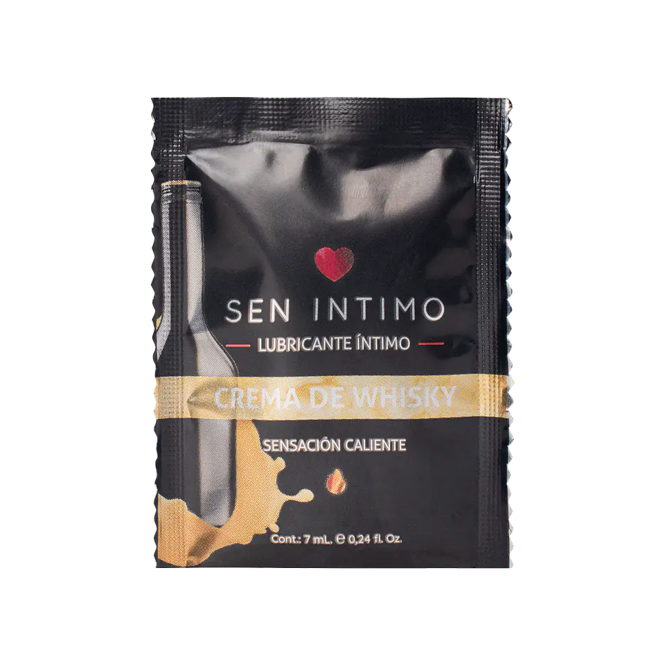 Sachet Lubricante Sabor Crema De Whisky - Efecto Calor Sen Intimo 7 ml 1