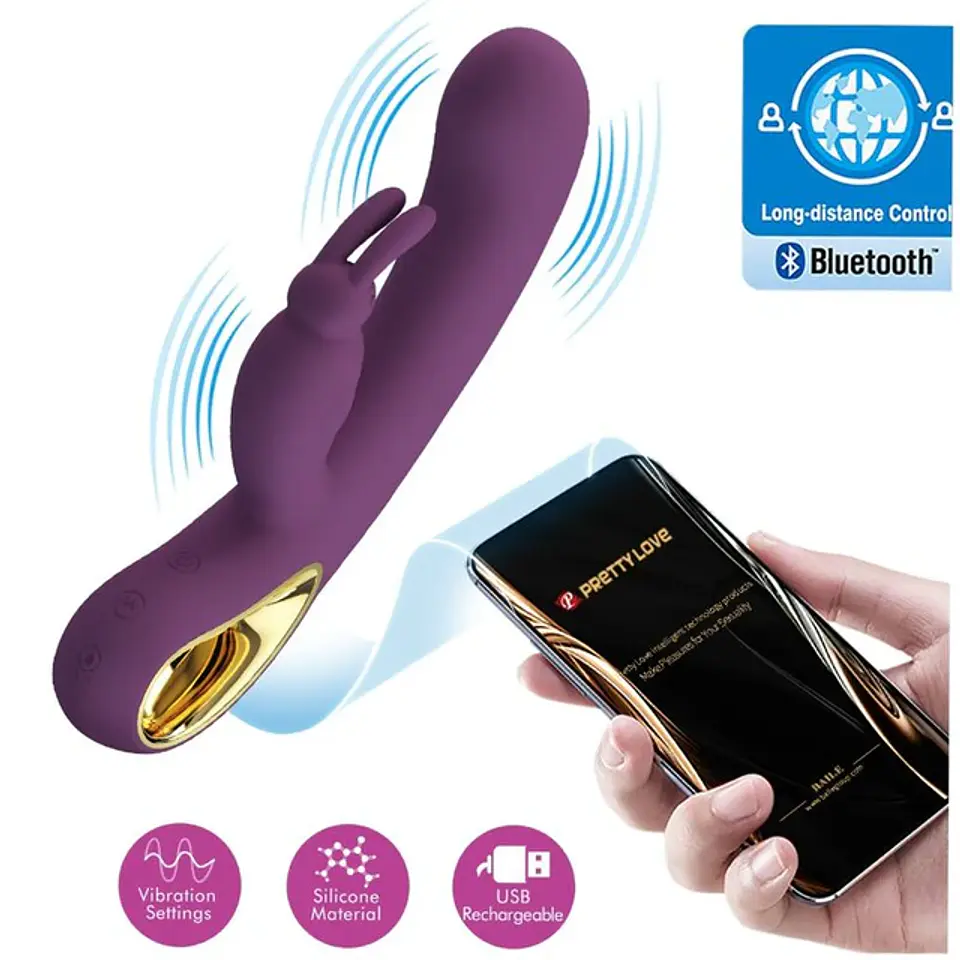 VIBRADOR DOBLE ESTIMULACION / BLUETOOTH 