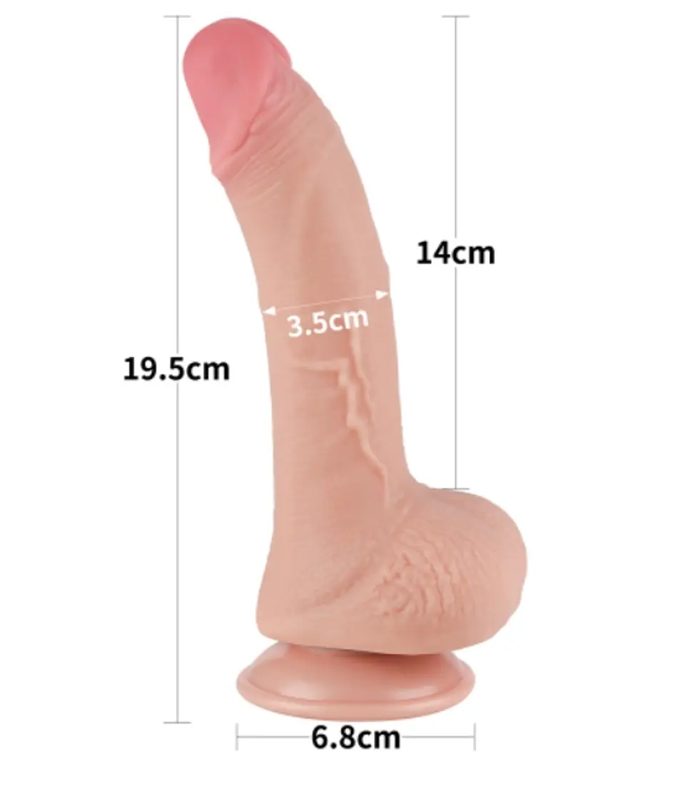 DILDO REALISTA LOVETOY DOBLE CAPA SLIDING SKIN 7.5 2