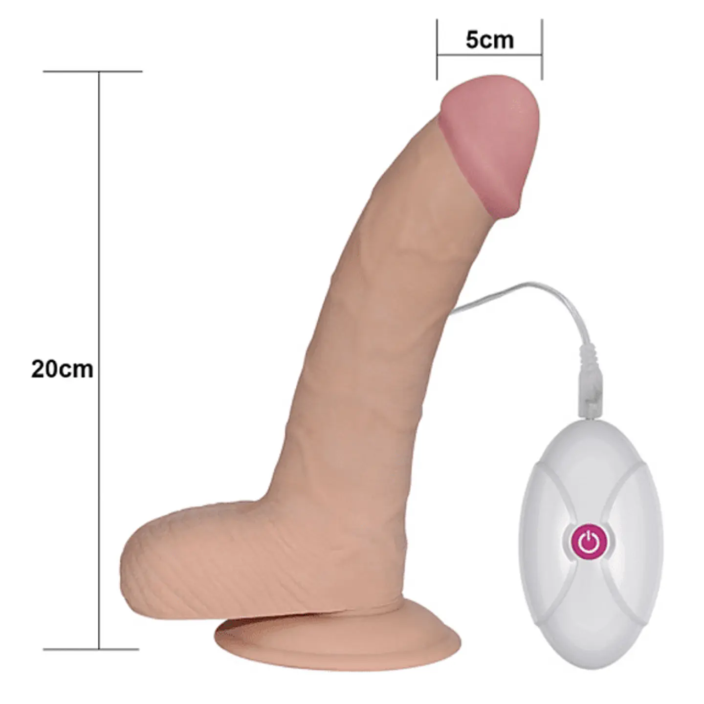 Vibrador The Ultra Soft Dude 8.8 LONG con Sopapo LOVETOY 2