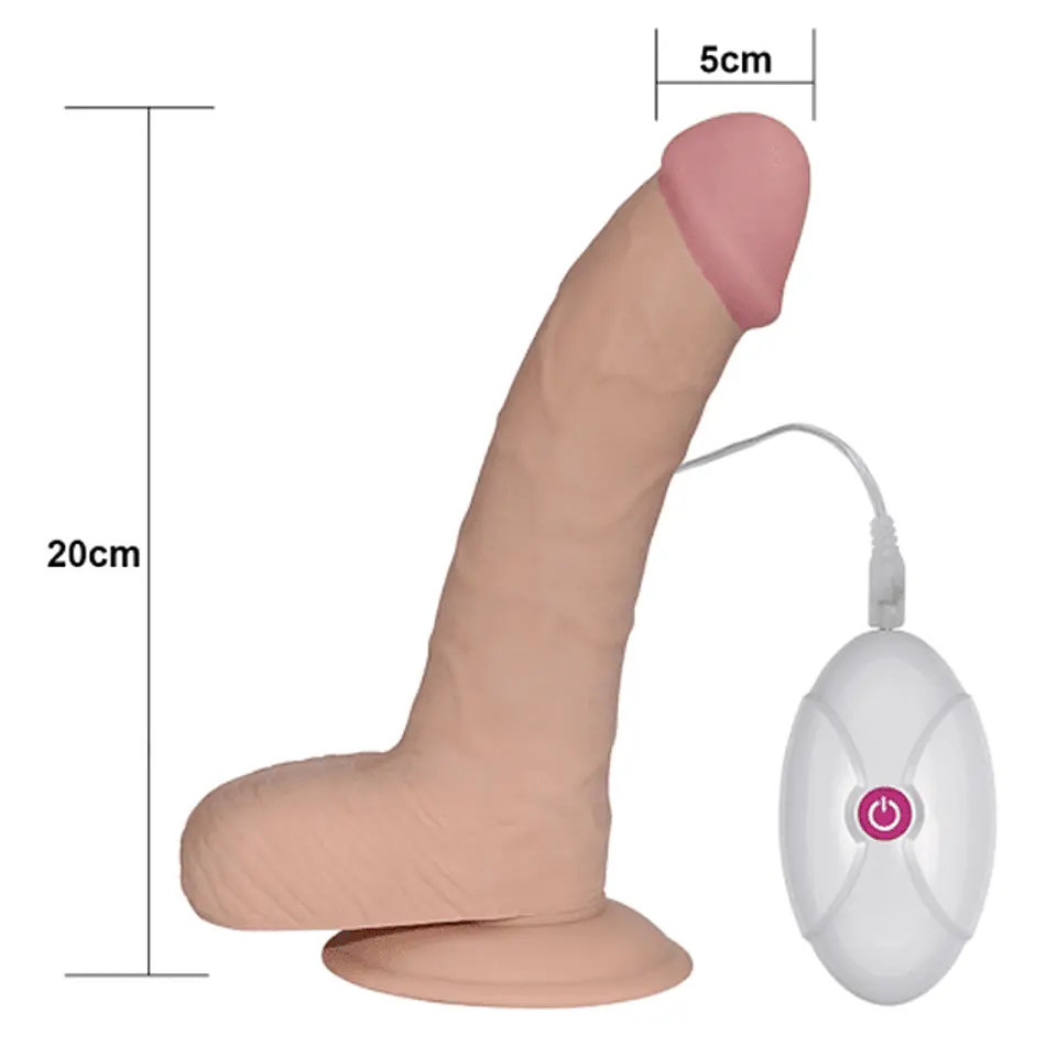 Vibrador The Ultra Soft Dude 8.8 LONG con Sopapo LOVETOY 2