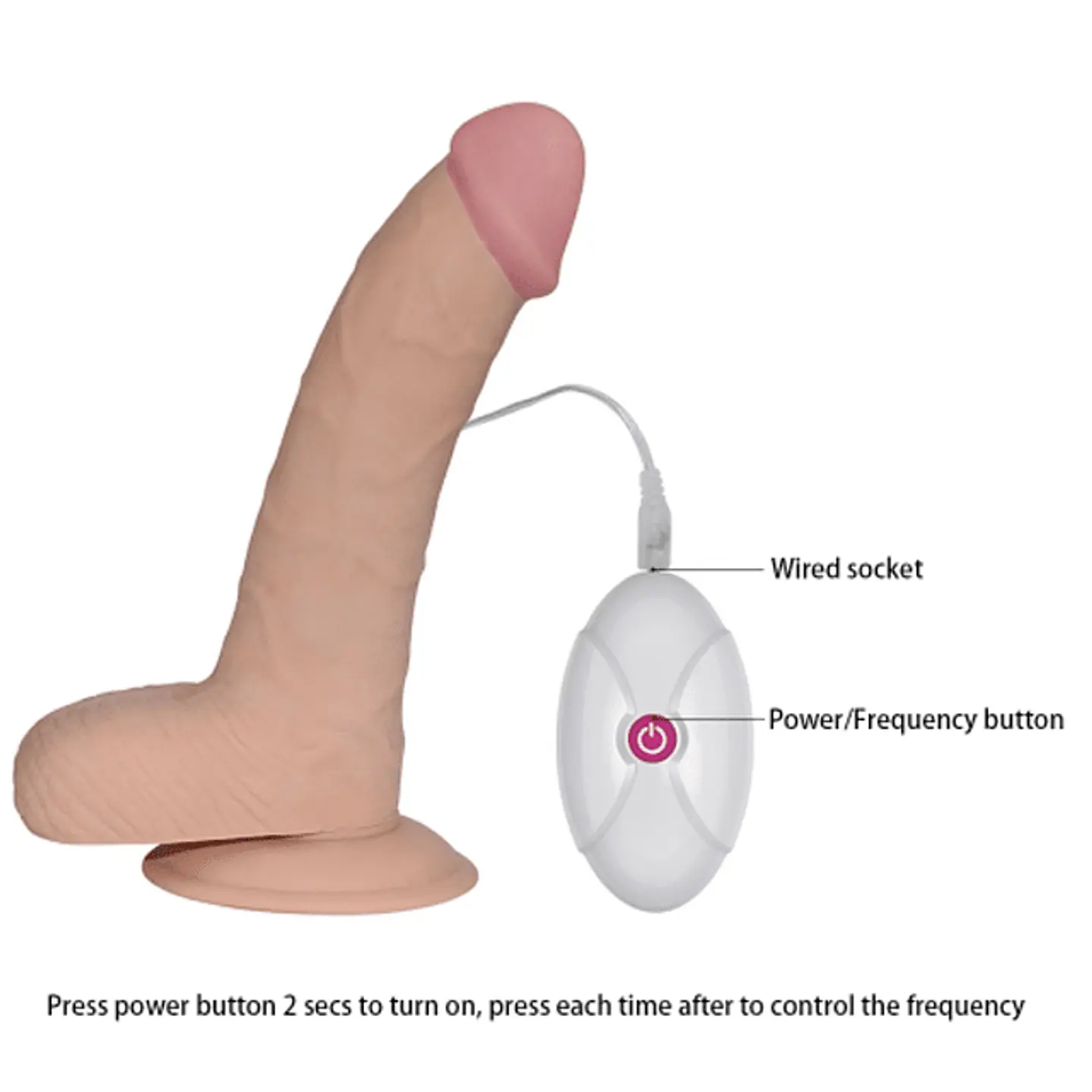 Vibrador The Ultra Soft Dude 8.8 LONG con Sopapo LOVETOY 3