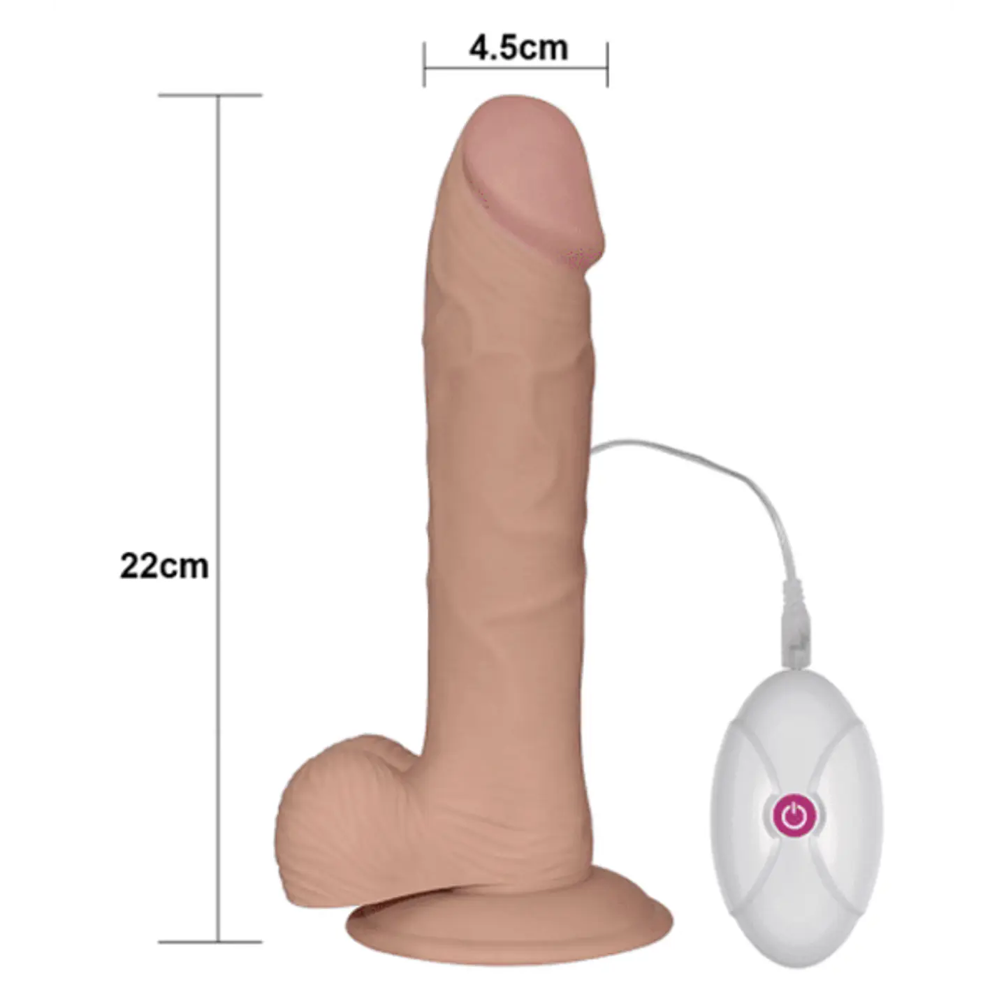 Vibrador The Ultra Soft Dude 9.0 LONG con Sopapo LOVETOY 2