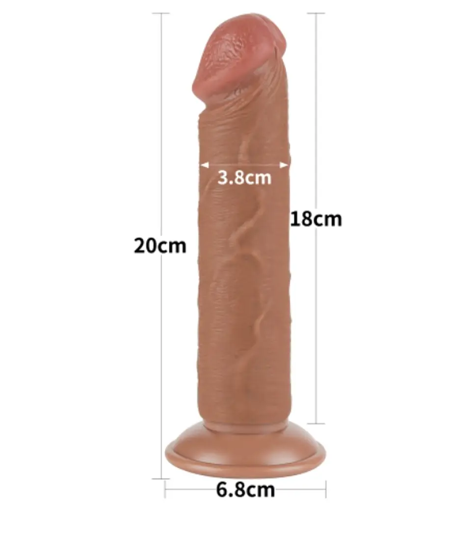 DILDO REALISTA DOBLE CAPA SLIDING-SKIN MULATO 8.0 2