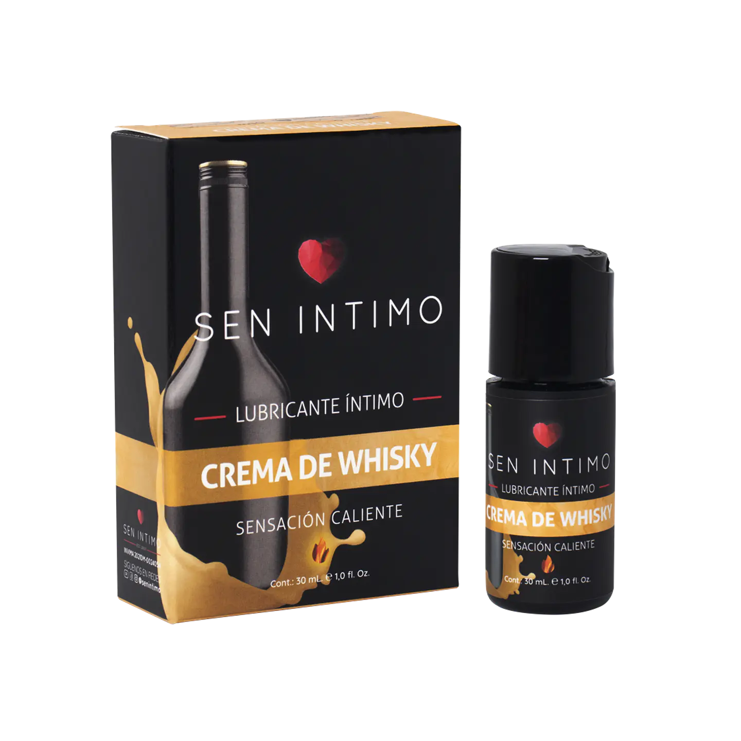 Lubricante  Efecto calor - Sabor Crema De Whisky Sen Intimo 30ml 1