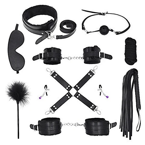 Kit de sumisión bondage BDSM ECOCUERO 10 PIEZAS