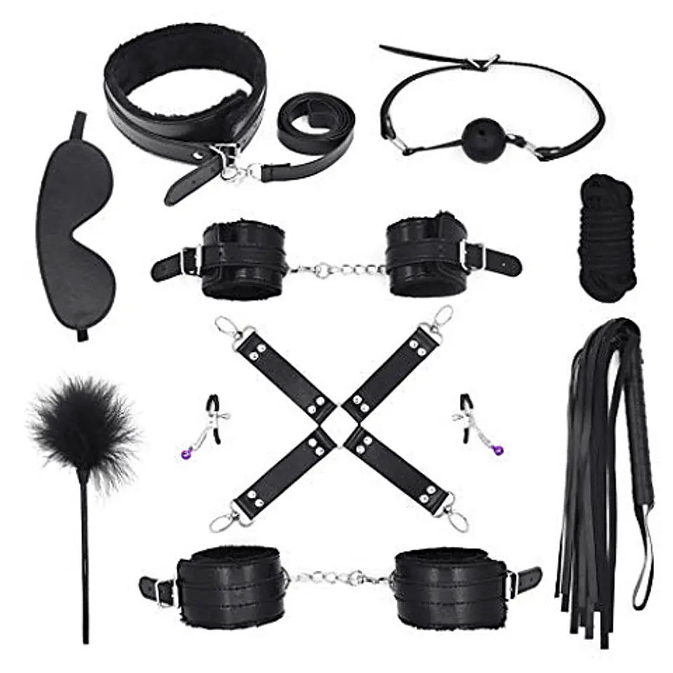 Kit de sumisión bondage BDSM ECOCUERO 10 PIEZAS 1