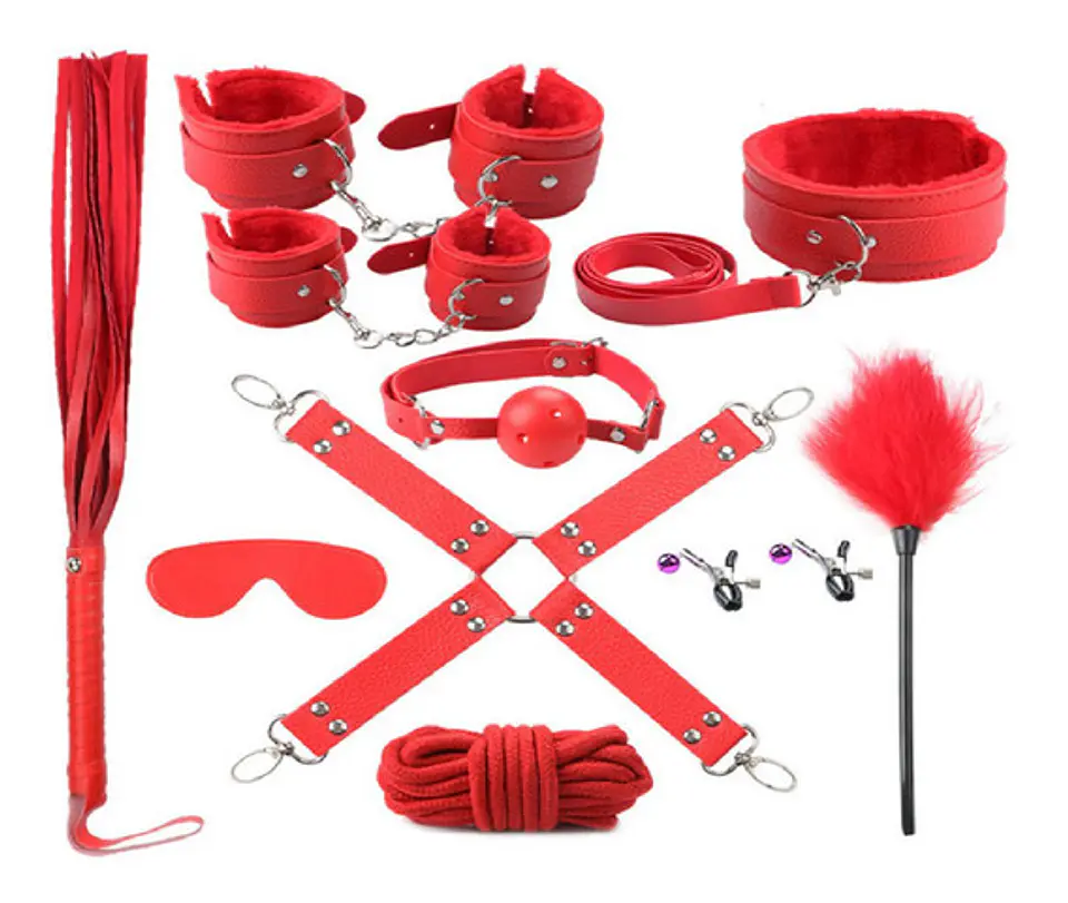 Kit de sumisión bondage BDSM ECOCUERO 10 PIEZAS 2