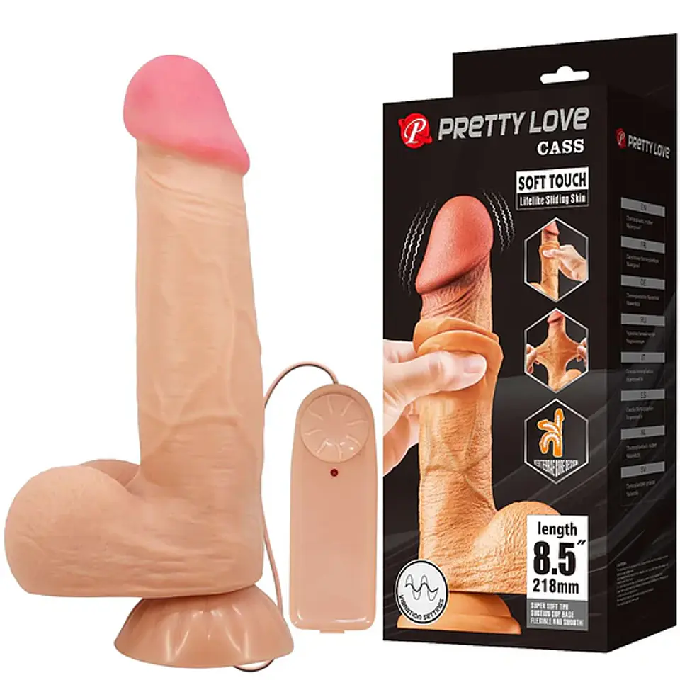 Vibrador Flexible con piel extensible-Realista 
