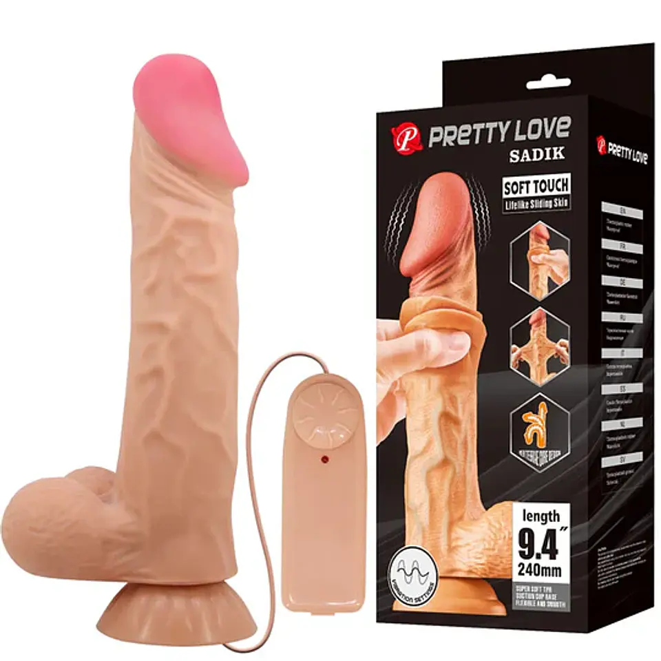 Vibrador Flexible con piel extensible 