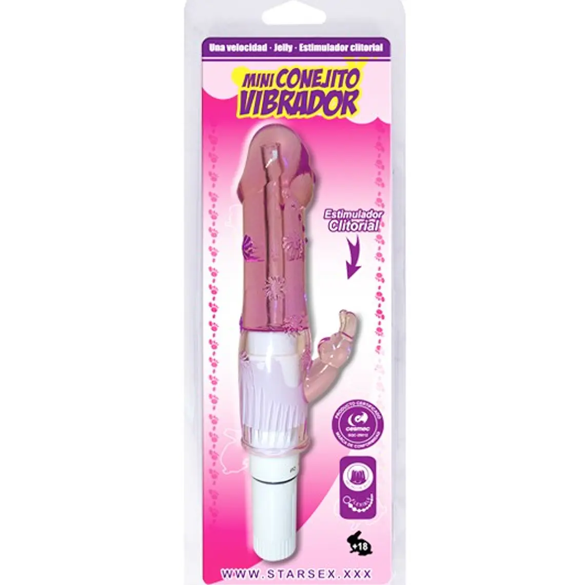 Mini Conejito Vibrador 18x2.5cm 2