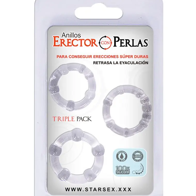 Set De Anillos Starsex Para Pene Con  Perlas  Estimuladoras 2