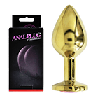 Plug Anal Metalizado Joya Rosado  M 3