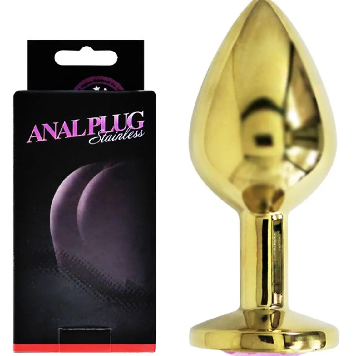 Plug Anal Metalizado Joya Rosado  M 3