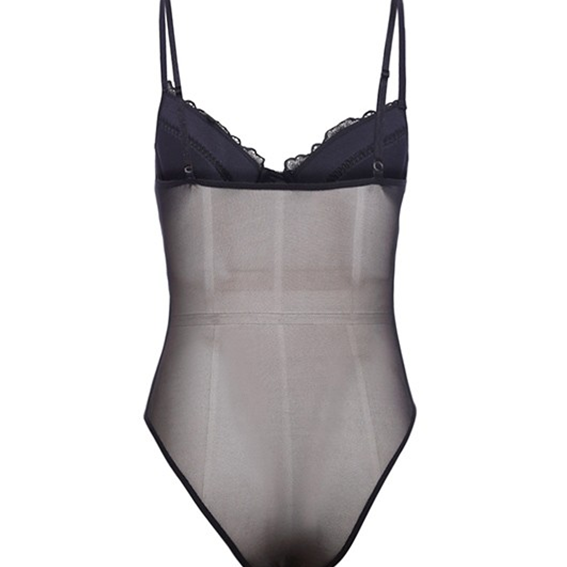 🖤 Body Mandala Negro Transparente  sin Push-Up – Talla M 3