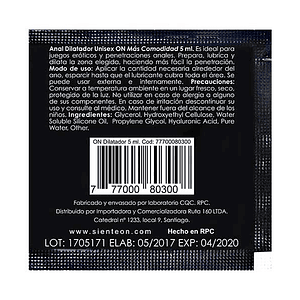 Lubricante Dilatador Anal Starsex Sachet 5 ml