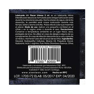 Sachet Lubricante Excitante 5ml